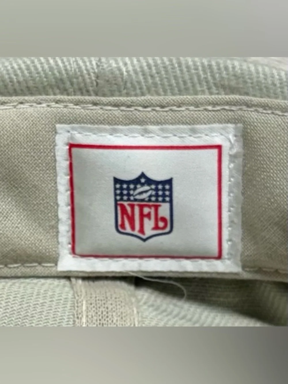 NFL Beige Dad Hat with New England Patriots Logo